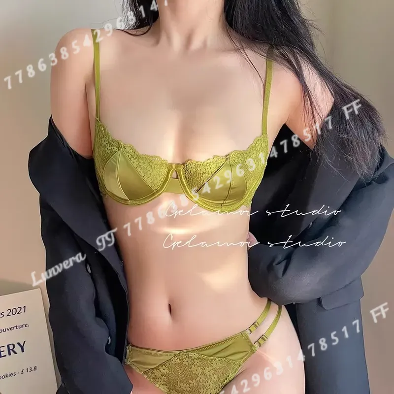 여성 섹시 하프컵 브라 세트 울트라 씬 레이스 푸쉬업  - Minimizer Bra Women 리뷰 및 가격