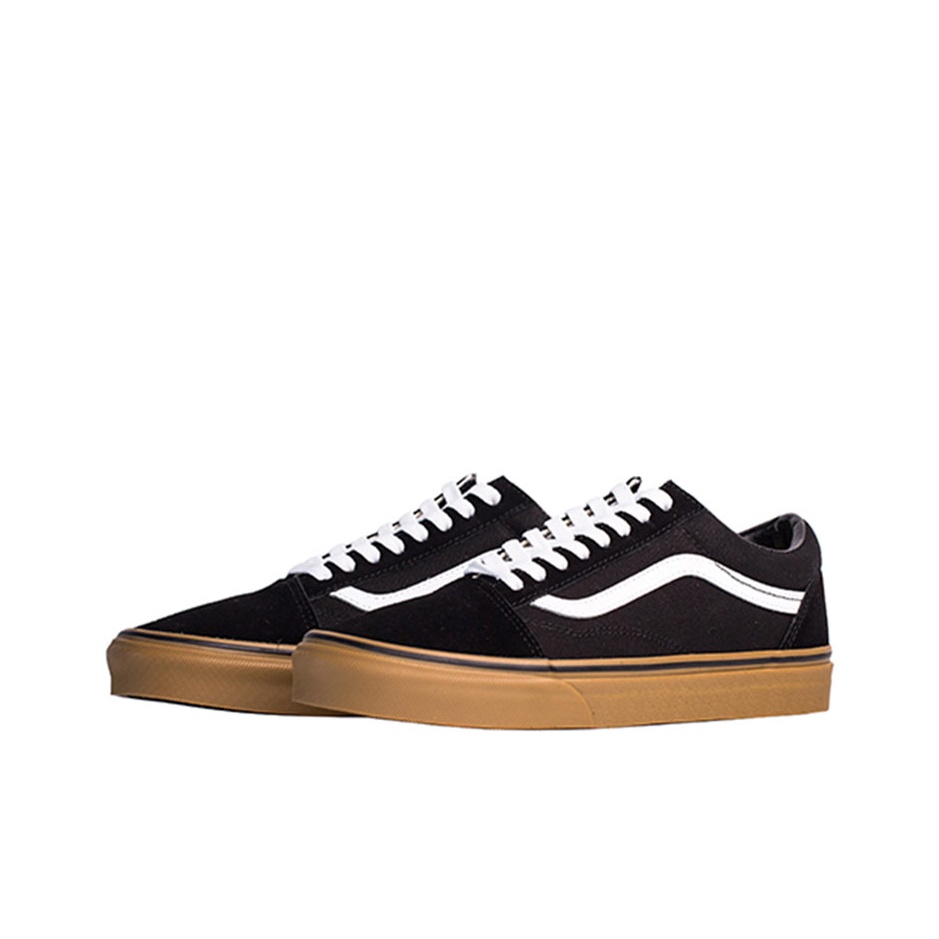 밴스 올드 스쿨 블랙 껌 가죽 커버리지 내마모성 로우탑 - Vans Shoes Old Skool 리뷰 및 가격